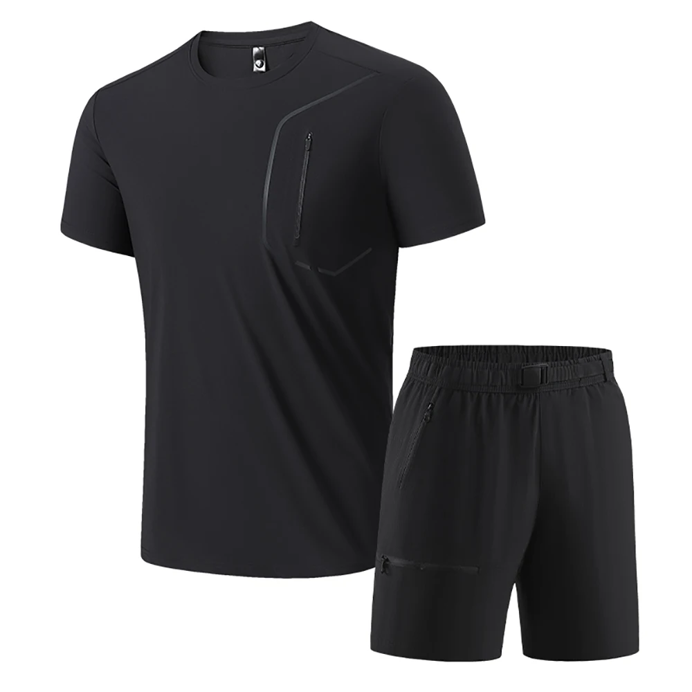 Summer men's casual outdoor suit Men's 2025 new ice silk running fitness men's short-sleeved quick dry T-shirt + shorts set
Summer men's casual outdoor suit Men's 2025 new ice silk running fitness men's short-sleeved quick dry T-shirt + shorts set