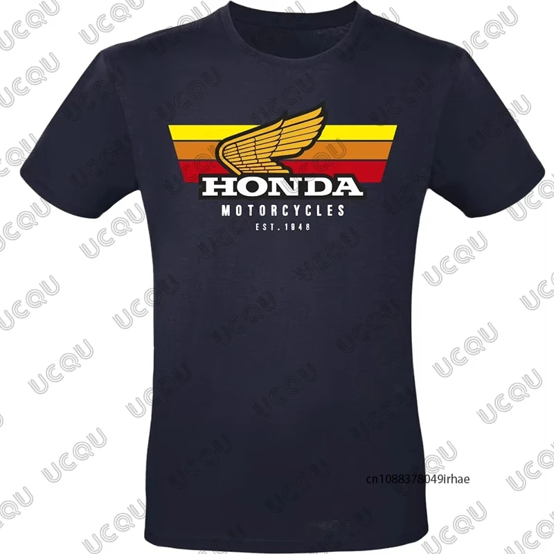 Хонда Мотоциклист Ретро Стиль Узор Мужская и женская хлопковая футболка Летние футболки с короткими рукавами и круглым вырезом Повседневный спортивный топ большого размера 
Хонда Мотоциклист Ретро Стиль Узор Мужская и женская хлопковая футболка Летние футболки с короткими рукавами и круглым вырезом Повседневный спортивный топ большого размера