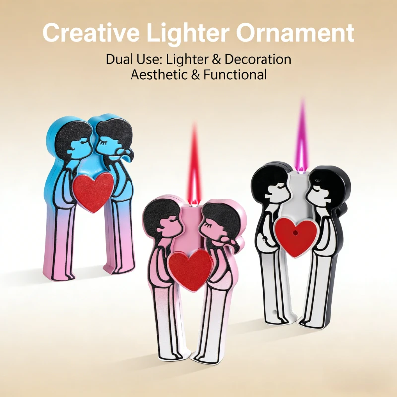 Cute Heart Kiss Pattern Torch Lighter Dual Use Stylish Rechargeable Windproof Igniter Exquisite Surprise Gift for Lovers
Cute Heart Kiss Pattern Torch Lighter Dual Use Stylish Rechargeable Windproof Igniter Exquisite Surprise Gift for Lovers
