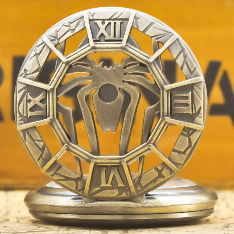 Marvel Superhero Spiderman Fashion Vintage Relief Carved and Hollowed Out Roman Flip Style Pocket Watch on Chain Pendant Gifts
Marvel Superhero Spiderman Fashion Vintage Relief Carved and Hollowed Out Roman Flip Style Pocket Watch on Chain Pendant Gifts