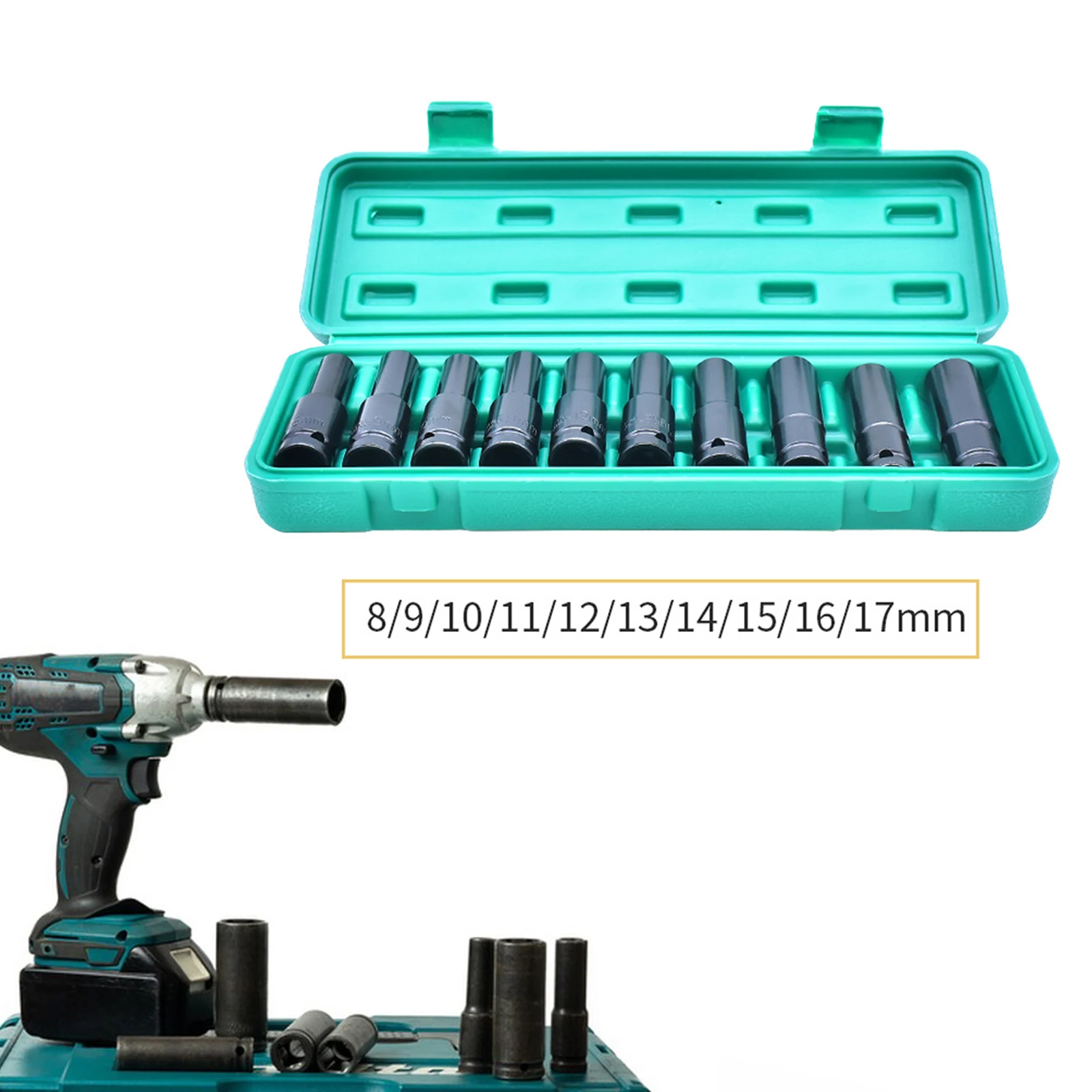 10 шт. 1/2 "набор ударных головок с ящиком для хранения, портативный инструмент для ремонта автомобиля, электрический гаечный ключ, пневматический ключ
10 шт. 1/2 "набор ударных головок с ящиком для хранения, портативный инструмент для ремонта автомобиля, электрический гаечный ключ, пневматический ключ