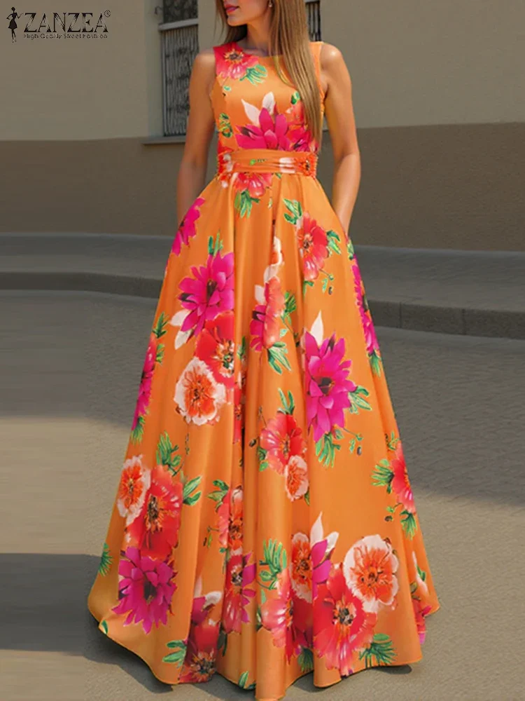 Plus Size 5XL ZANZEA Women Bohemian Maxi Sundress 2025 Summer Floral Printed Tank Dress Fashion Sleeveless Waisted Party Robe
Plus Size 5XL ZANZEA Women Bohemian Maxi Sundress 2025 Summer Floral Printed Tank Dress Fashion Sleeveless Waisted Party Robe
