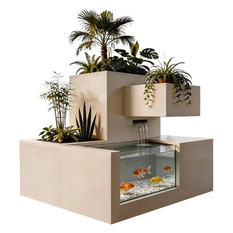 Aluminum courtyard flowing water landscape wall outdoor fish pond combination flower box
Aluminum courtyard flowing water landscape wall outdoor fish pond combination flower box