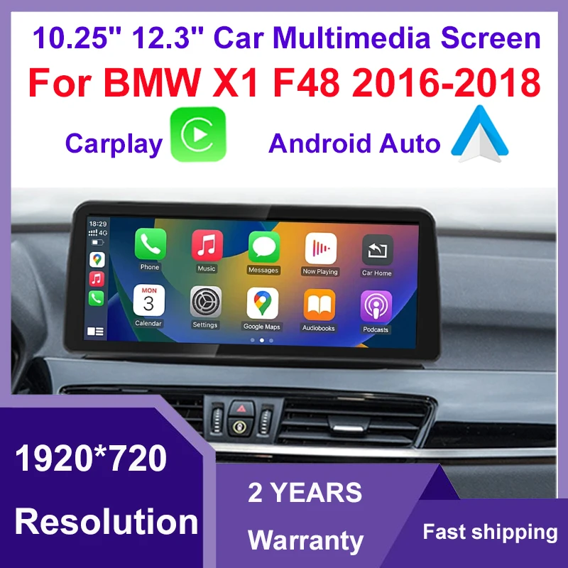 10.25/12.3-дюймовый сенсорный мультимедийный экран с Android Auto и беспроводным CarPlay для BMW X1 F48 2016-2018, NBT дисплей
10.25/12.3-дюймовый сенсорный мультимедийный экран с Android Auto и беспроводным CarPlay для BMW X1 F48 2016-2018, NBT дисплей