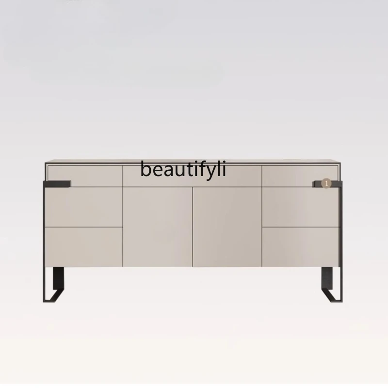 Italian light luxury simple luxury dining side chest simple modern wine cabinet metal locker
Italian light luxury simple luxury dining side chest simple modern wine cabinet metal locker