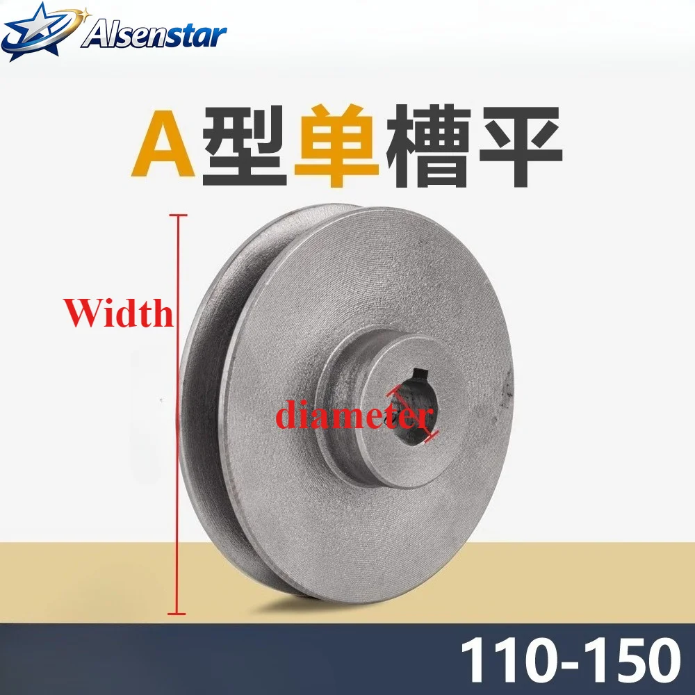 Thickened V-Belt Pulley solid Dia 110-150mm Single-Slot A Type Pulley Cast Iron Wheel Power Tool Accessories
Thickened V-Belt Pulley solid Dia 110-150mm Single-Slot A Type Pulley Cast Iron Wheel Power Tool Accessories