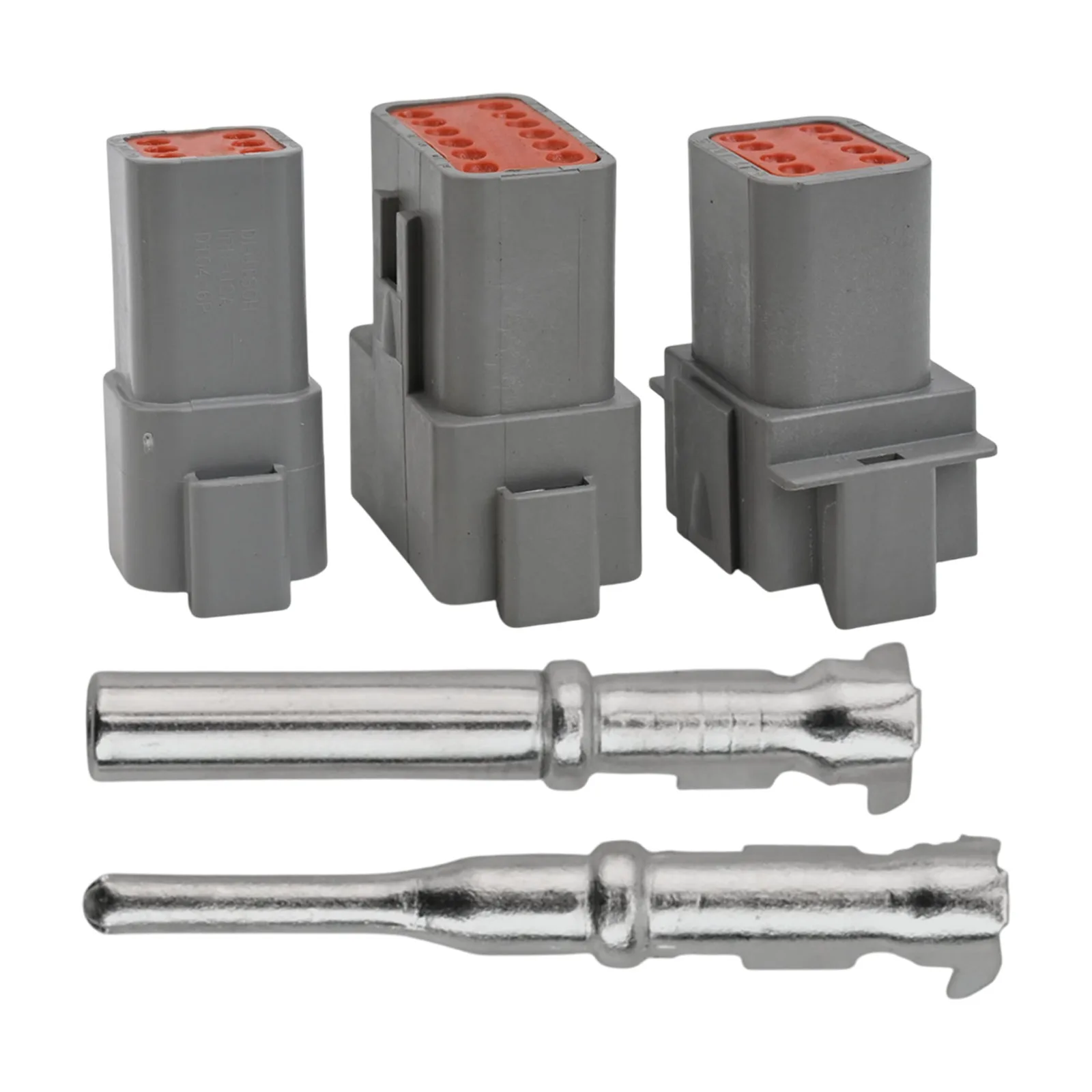 Полный комплект водонепроницаемых электрических соединителей серии DT, идеально подходящий для различных применений в автомобильной электропроводке. Доступен для заказа.
Полный комплект водонепроницаемых электрических соединителей серии DT, идеально подходящий для различных применений в автомобильной электропроводке. Доступен для заказа.