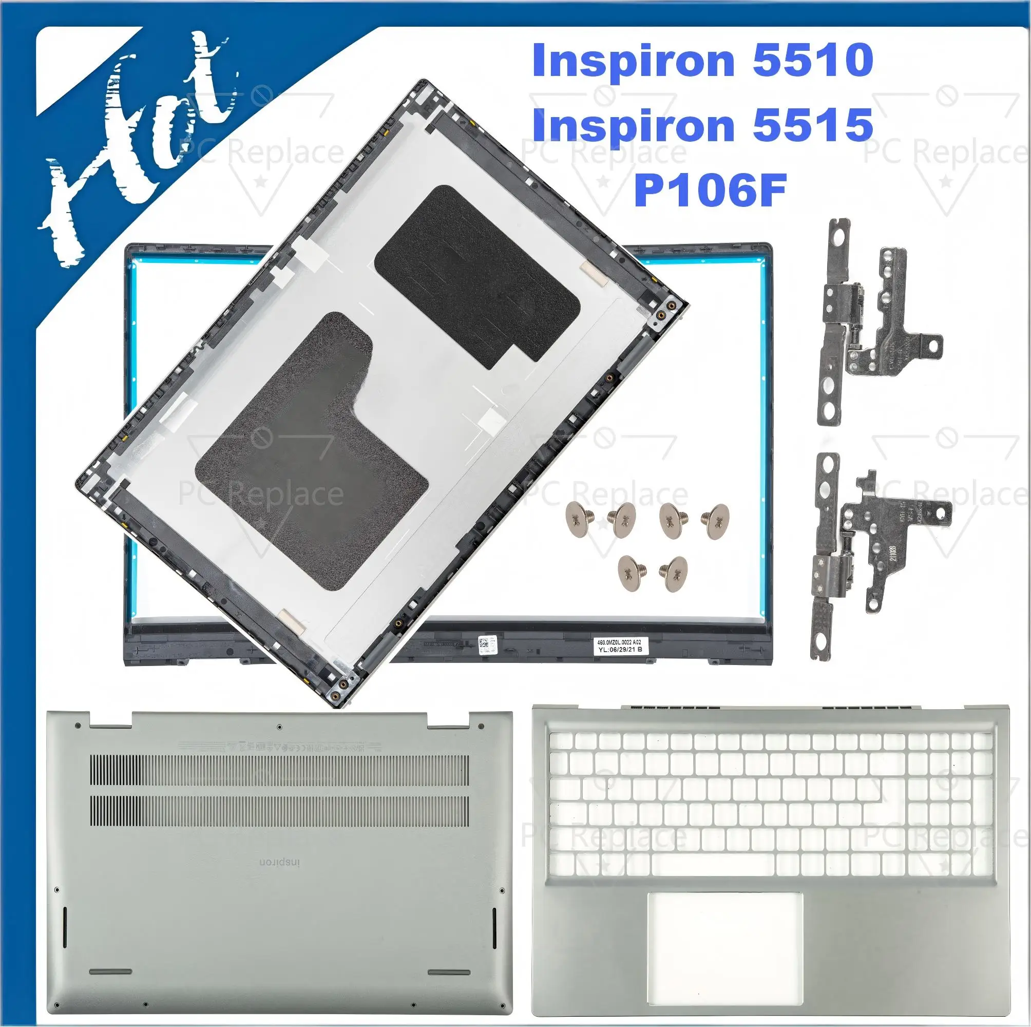 New Cover P106F For Inspiron 5510 5515 laptop housing case Back Cover Frame Palmrest base cover hinges 0CHFVW 05WK5X replacement
New Cover P106F For Inspiron 5510 5515 laptop housing case Back Cover Frame Palmrest base cover hinges 0CHFVW 05WK5X replacement