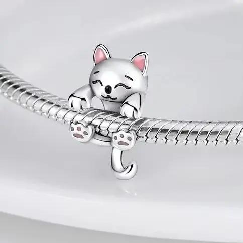 925 Sterling Silver Bead Lovely Cat For Girl Fit Original Charms Bracelet Diy Woman Fashion Jewelry
925 Sterling Silver Bead Lovely Cat For Girl Fit Original Charms Bracelet Diy Woman Fashion Jewelry