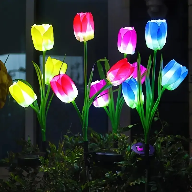 Solar Three Headed Tulips Garden Lights Outdoor Waterproof LED Lawn Lights for Garden Yard Pathway Landscape Lighting Auto On
Solar Three Headed Tulips Garden Lights Outdoor Waterproof LED Lawn Lights for Garden Yard Pathway Landscape Lighting Auto On