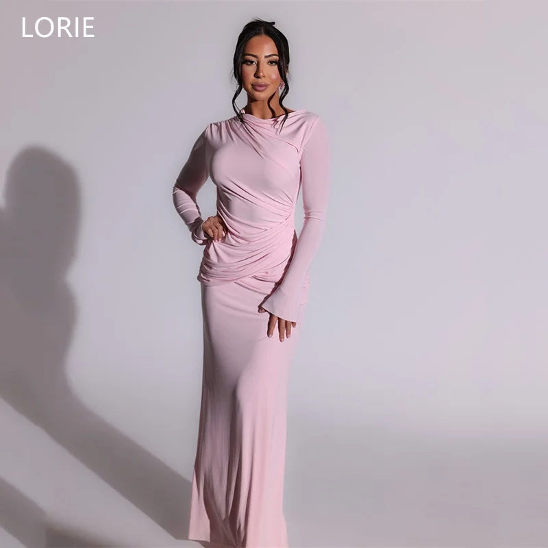 LORIE Bright Pink Party Dresses Mermaid High Neck Full Sleeve Pleat Evening Prom Dress Floor-Length Prom Gowns 2025 Customized
LORIE Bright Pink Party Dresses Mermaid High Neck Full Sleeve Pleat Evening Prom Dress Floor-Length Prom Gowns 2025 Customized