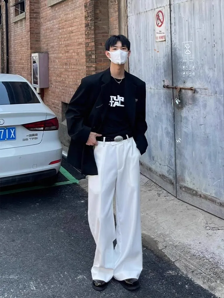 Cleanfit Белые прямые мужские брюки Свободные широкие брюки для костюма Повседневные модные молодежные брюки против морщин из полиэфирного волокна
Cleanfit Белые прямые мужские брюки Свободные широкие брюки для костюма Повседневные модные молодежные брюки против морщин из полиэфирного волокна