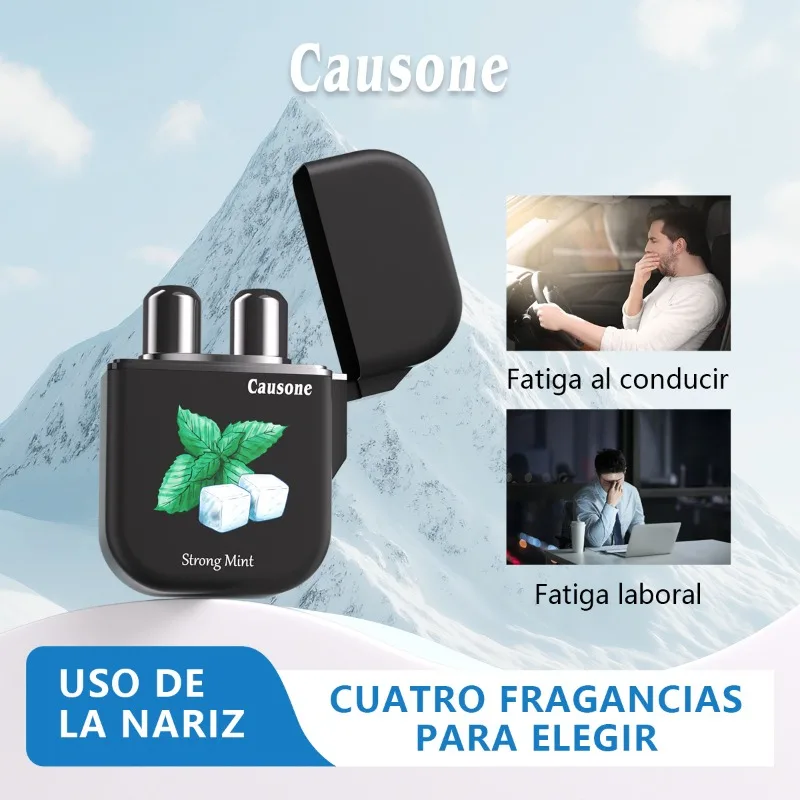 CAUSONE Energy Nasal Balm with Replaceable Cores - Dual-Port Flip Cap to Beat Drowsiness While Driving/Working
CAUSONE Energy Nasal Balm with Replaceable Cores - Dual-Port Flip Cap to Beat Drowsiness While Driving/Working