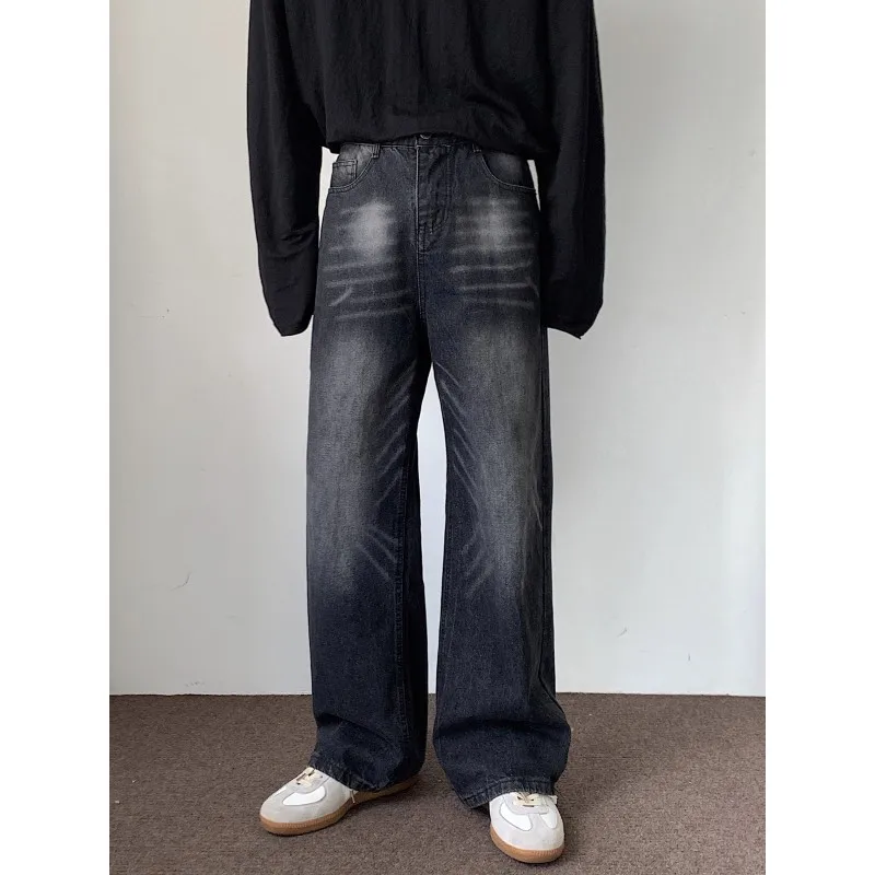 Retro American Bla Straight Leg Men's Jeans Waed out Design Wide Leg Street Skateboarding Loose Fit Long Trousers
Retro American Bla Straight Leg Men's Jeans Waed out Design Wide Leg Street Skateboarding Loose Fit Long Trousers