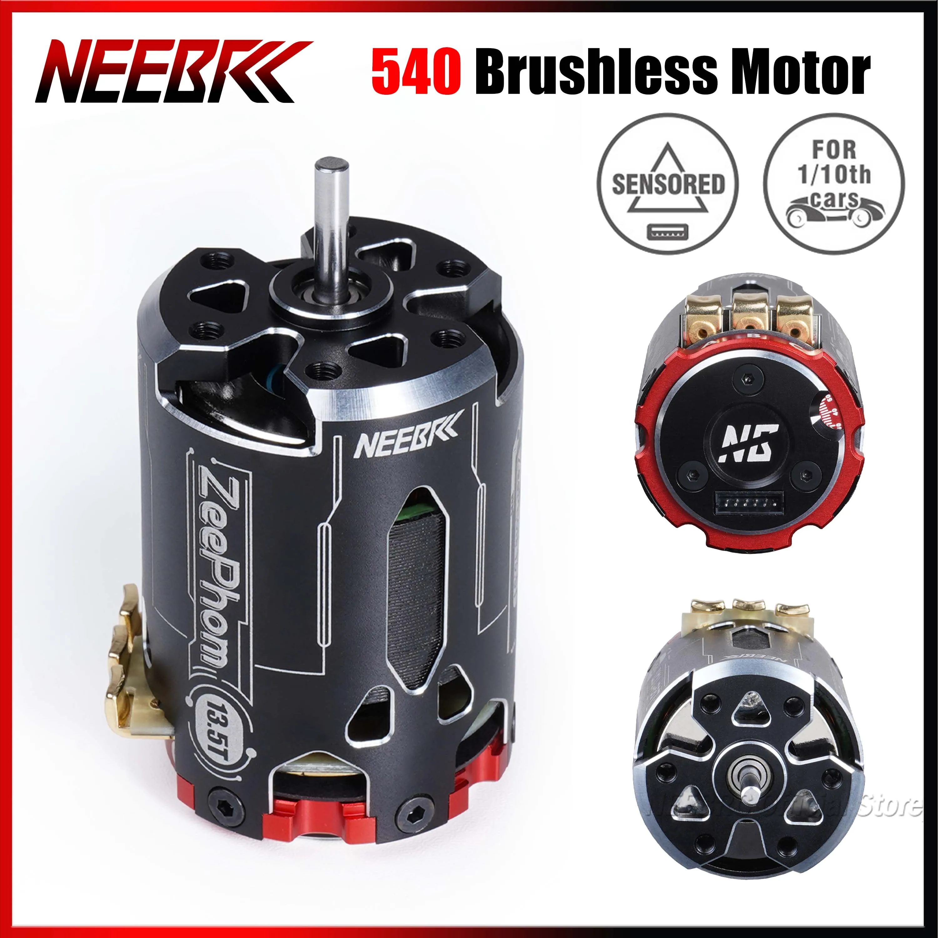 540 Sensored Brushless Motor SPEC ZeePhom 10.5T 13.5T 17.5T 21.5T 25.5T 3.175mm Shaft for 1/10 RC Drift Racing Car Competition
540 Sensored Brushless Motor SPEC ZeePhom 10.5T 13.5T 17.5T 21.5T 25.5T 3.175mm Shaft for 1/10 RC Drift Racing Car Competition