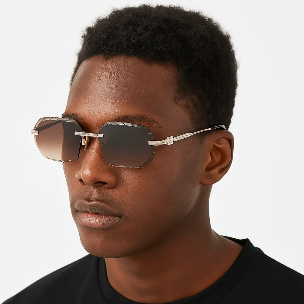 Personality UV 400 Rimless Sunglasses Square Metal Men Sunglasses Korean Style Punk Driving Eyewear Unisex
Personality UV 400 Rimless Sunglasses Square Metal Men Sunglasses Korean Style Punk Driving Eyewear Unisex