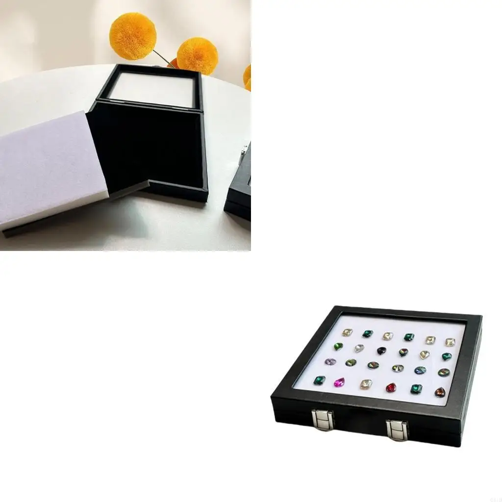 Sponge Lined Jewelry Organizers with Glass Viewing Window PU Leather Jewelry Box for Gemstones and Collectible Storage 
Sponge Lined Jewelry Organizers with Glass Viewing Window PU Leather Jewelry Box for Gemstones and Collectible Storage