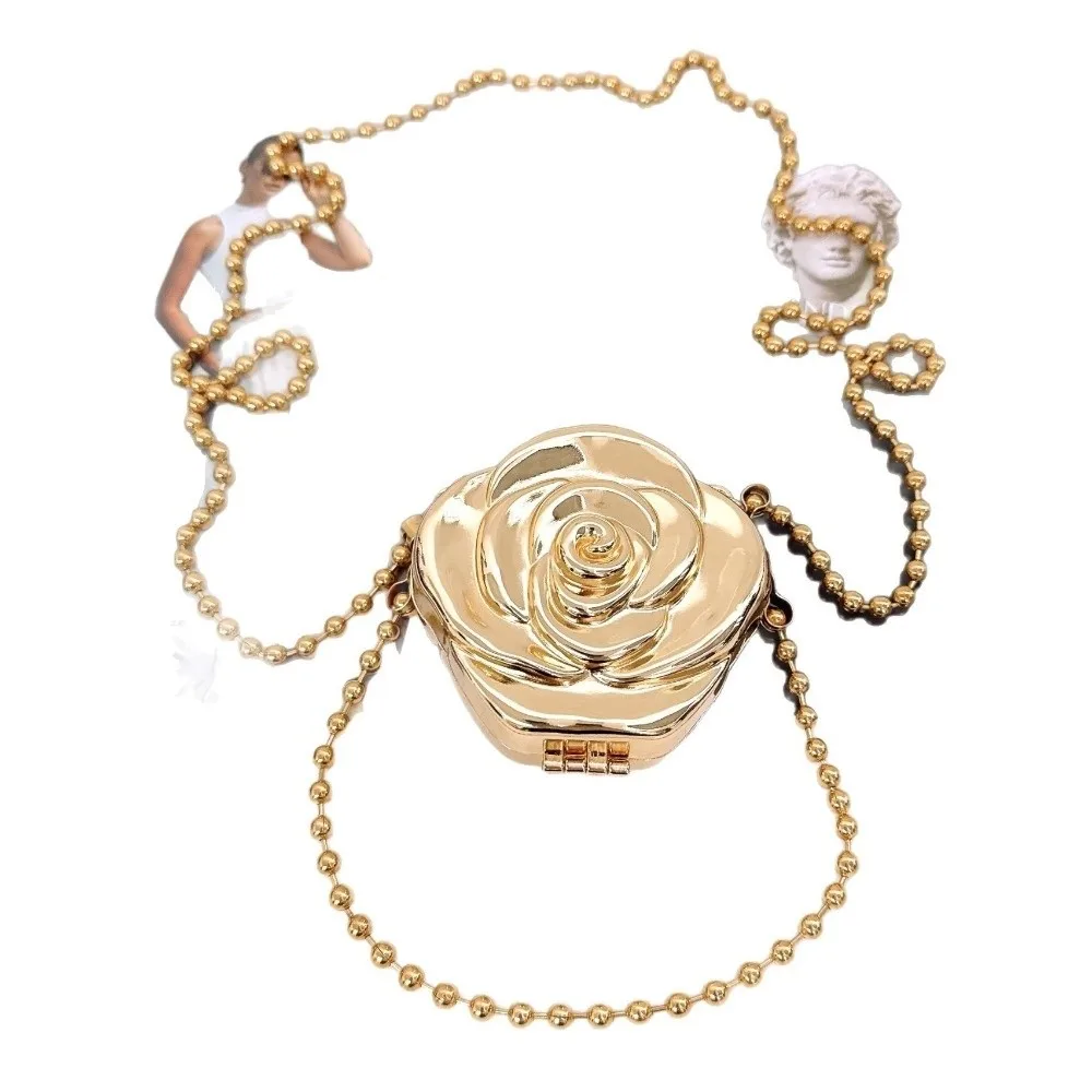 Fashionable Beaded Handheld Metal Lipstick Bags Elegant Small Chain Crossbody Bag Gold Silver Flower Mini Metal Bag Banquet
Fashionable Beaded Handheld Metal Lipstick Bags Elegant Small Chain Crossbody Bag Gold Silver Flower Mini Metal Bag Banquet
