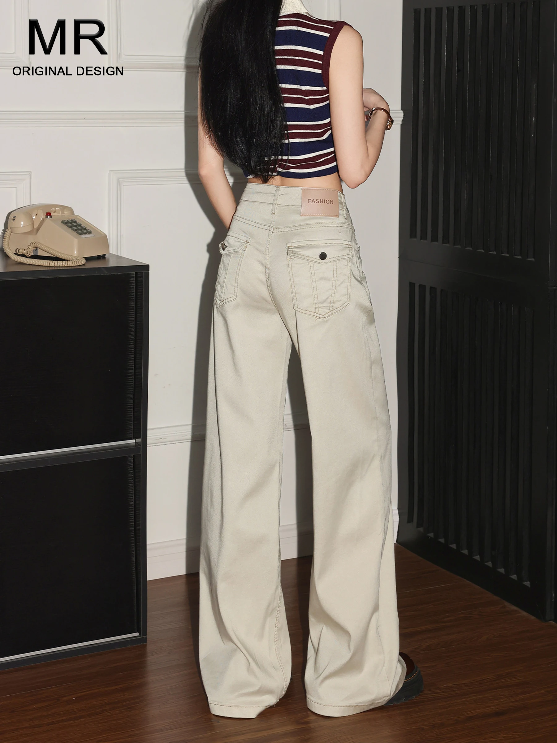 Khaki Color High Waist Loose Fit Jeans Women's Summer New Style Casual Loose Long Leggings Pants
Khaki Color High Waist Loose Fit Jeans Women's Summer New Style Casual Loose Long Leggings Pants