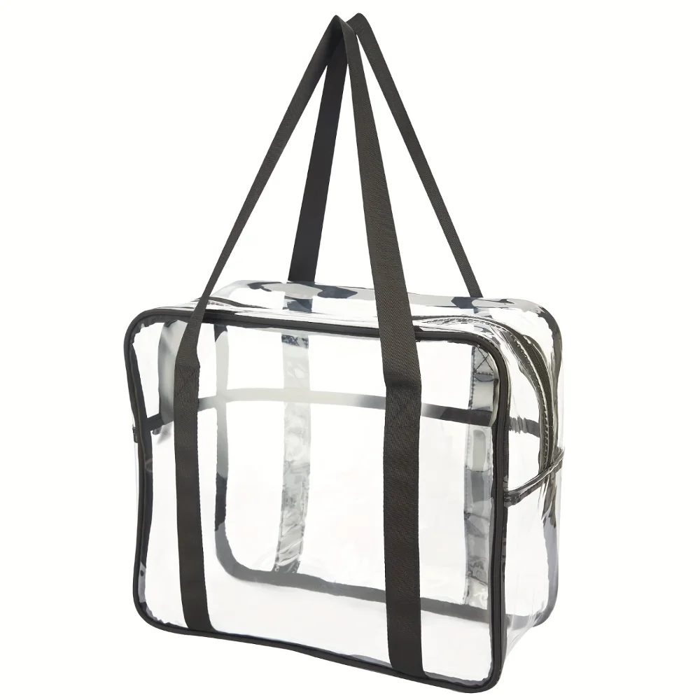 Large Transparent Cosmetic Bag - Water-Resistant, Foldable, and Lightweight PVC Tote Shoulder Bag with Zipper Closure, Chain, an
Large Transparent Cosmetic Bag - Water-Resistant, Foldable, and Lightweight PVC Tote Shoulder Bag with Zipper Closure, Chain, an