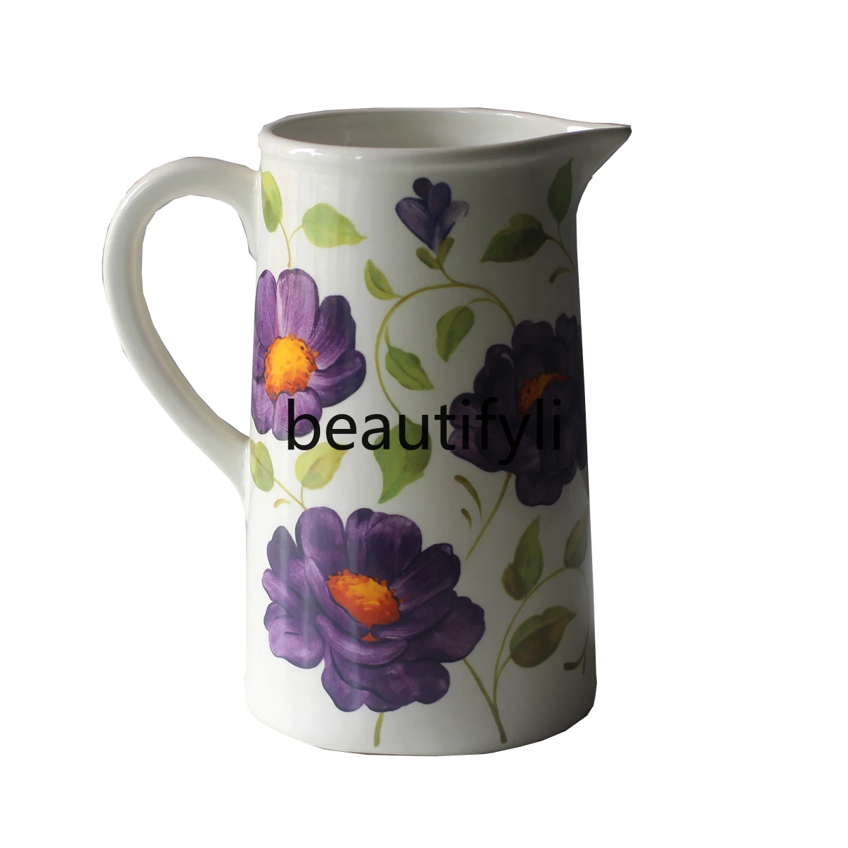 European hand-painted flower ceramic vase retro gentle water tank home living room countertop ornament
European hand-painted flower ceramic vase retro gentle water tank home living room countertop ornament