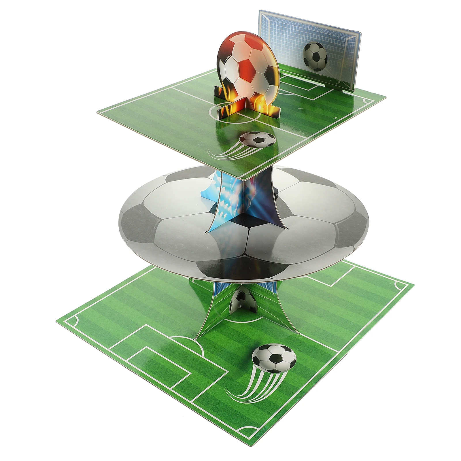 Paper Cake Stand Football Theme Bright Color Multi-layer Sturdy Cake Holder Stand Suitable for Parties Banquets Weddings
Paper Cake Stand Football Theme Bright Color Multi-layer Sturdy Cake Holder Stand Suitable for Parties Banquets Weddings