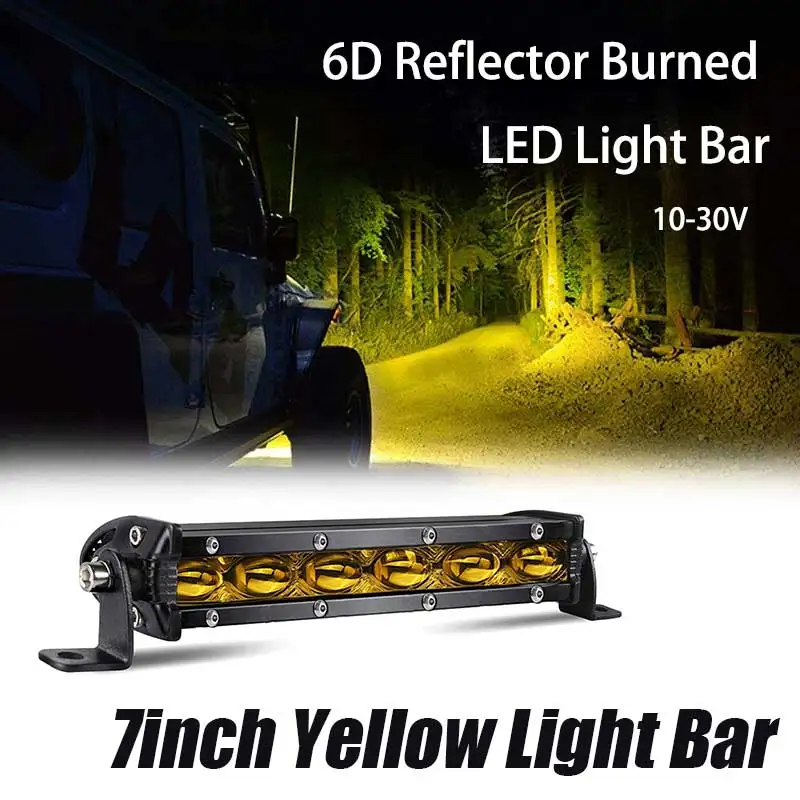 New 6D Ultra Slim Strip LED Light Bar 7" inch Driving Work Light 4x4 LED Bar for Motorcycle Offroad SUV ATV Tractor off-road Use
New 6D Ultra Slim Strip LED Light Bar 7" inch Driving Work Light 4x4 LED Bar for Motorcycle Offroad SUV ATV Tractor off-road Use