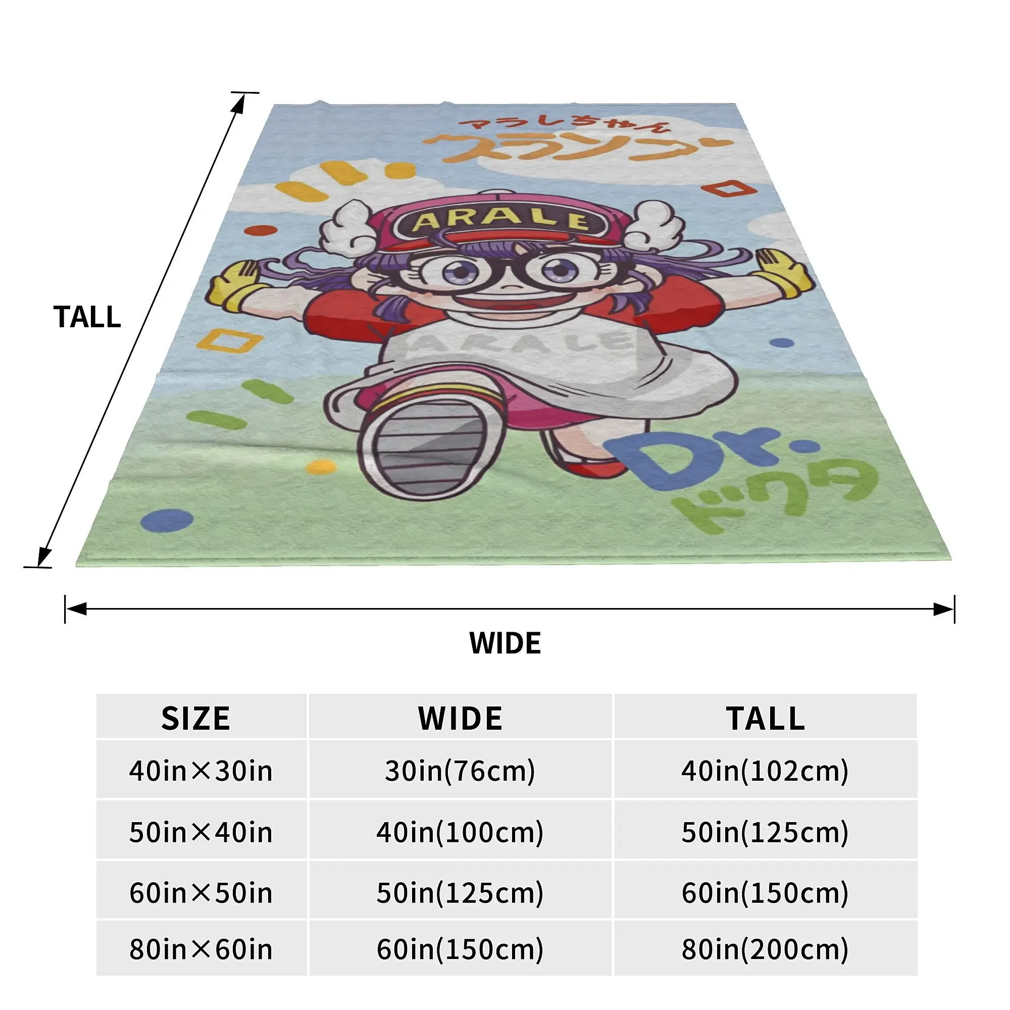 Dr.Slump Manga Fleece Blankets Arale Norimaki Creative Throw Blankets for Home 125*100cm Rug Piece
Dr.Slump Manga Fleece Blankets Arale Norimaki Creative Throw Blankets for Home 125*100cm Rug Piece