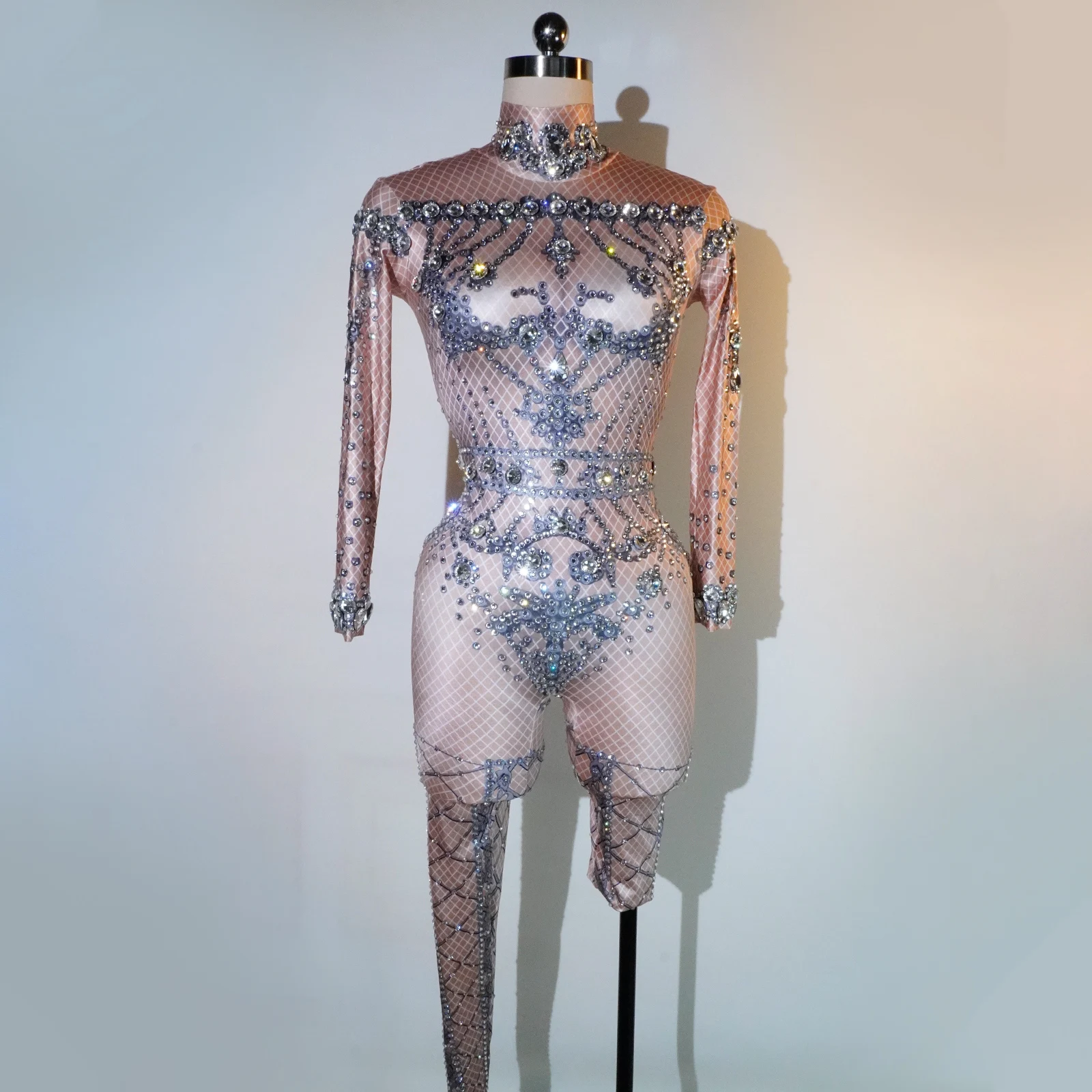 Ladies Diamondprinted Jumpsuit Sexy Longsleeved Nightclub Party Birthday Outfit Celebration Tightfitting Pole Dance Performance
Ladies Diamondprinted Jumpsuit Sexy Longsleeved Nightclub Party Birthday Outfit Celebration Tightfitting Pole Dance Performance