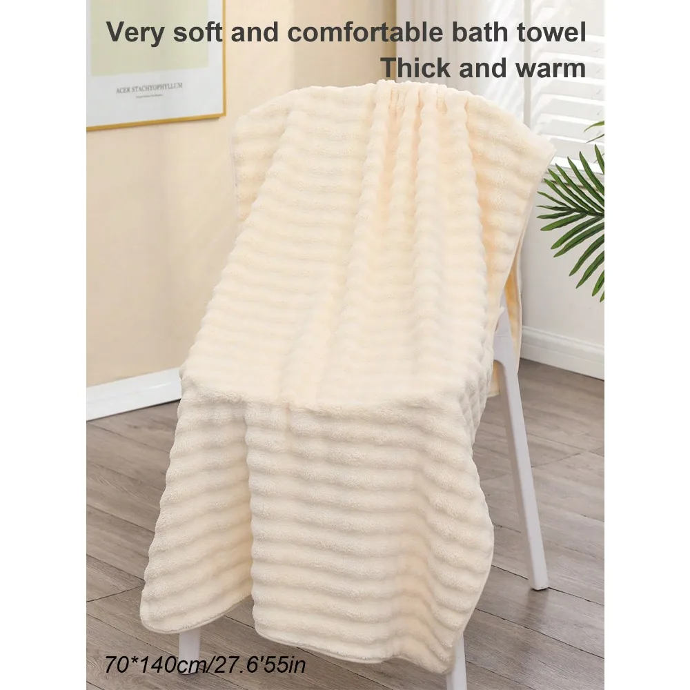 Bath Towels - Made Of Coral Fleece Material - High-End Texture - Skin-Friendly & Soft - Strong Water Absorption, Excellent Drying Effect - Suitable For Hotels, Spas, Outdoor, Pools, Etc. - All Season - Simple & Practical Bathroom Towel Set, Great For Hall
Bath Towels - Made Of Coral Fleece Material - High-End Texture - Skin-Friendly & Soft - Strong Water Absorption, Excellent Drying Effect - Suitable For Hotels, Spas, Outdoor, Pools, Etc. - All Season - Simple & Practical Bathroom Towel Set, Great For Hall