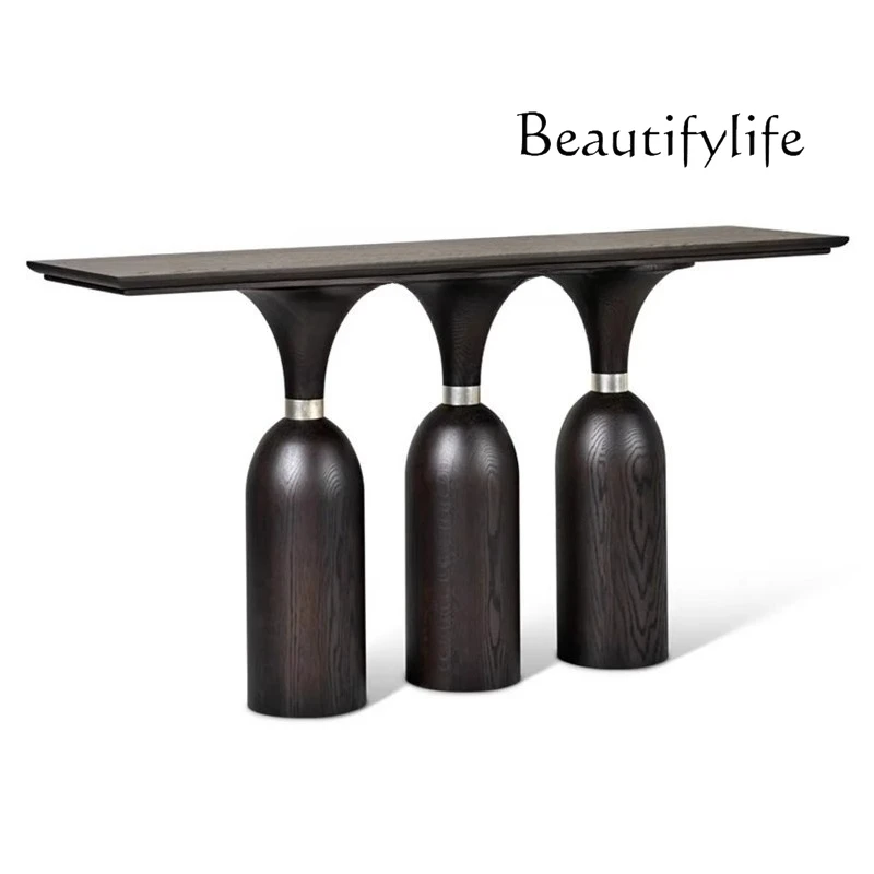 Medieval solid wood entrance table Household entrance platform against the wall Hotel hall entrance platform
Medieval solid wood entrance table Household entrance platform against the wall Hotel hall entrance platform