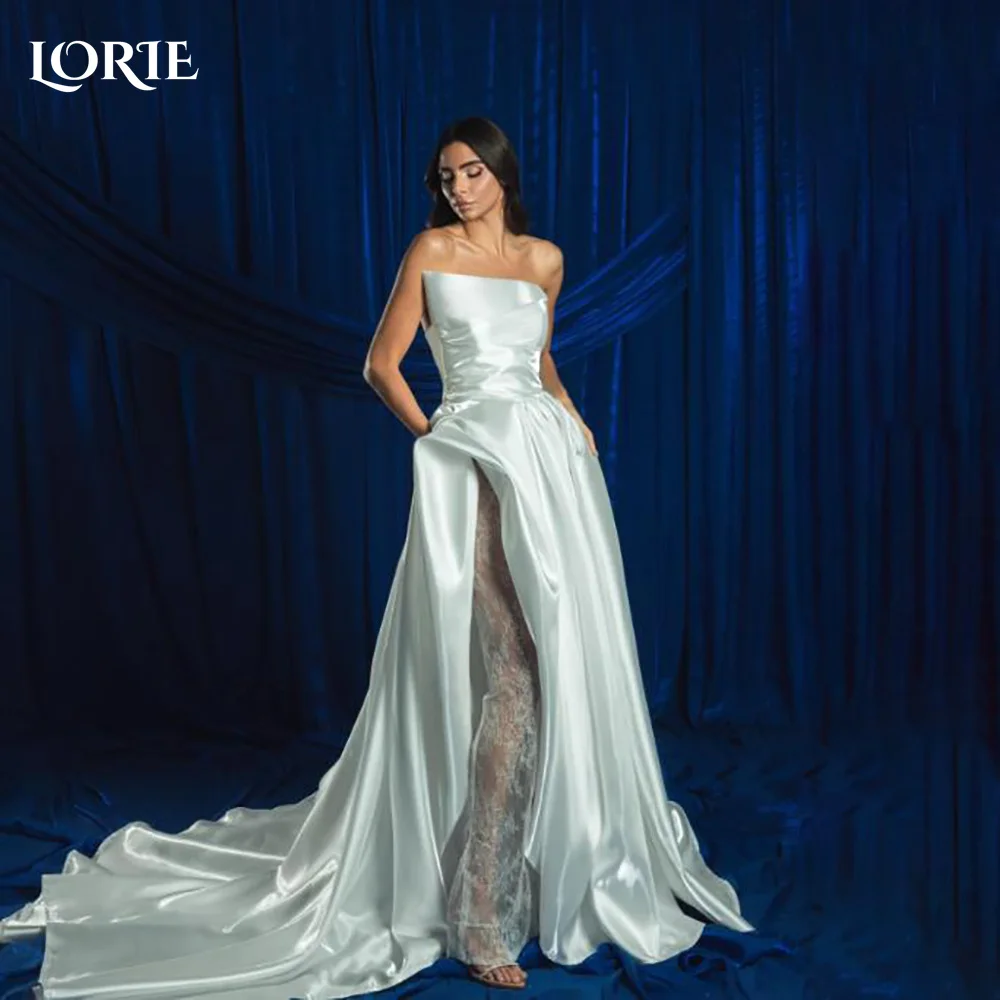 LORIE Satin Bow Wedding Dresses Arabia A-Line Pleats Ball Sweetheart Bridal Gown Princess Bride Dress Customized Simple Dress
LORIE Satin Bow Wedding Dresses Arabia A-Line Pleats Ball Sweetheart Bridal Gown Princess Bride Dress Customized Simple Dress