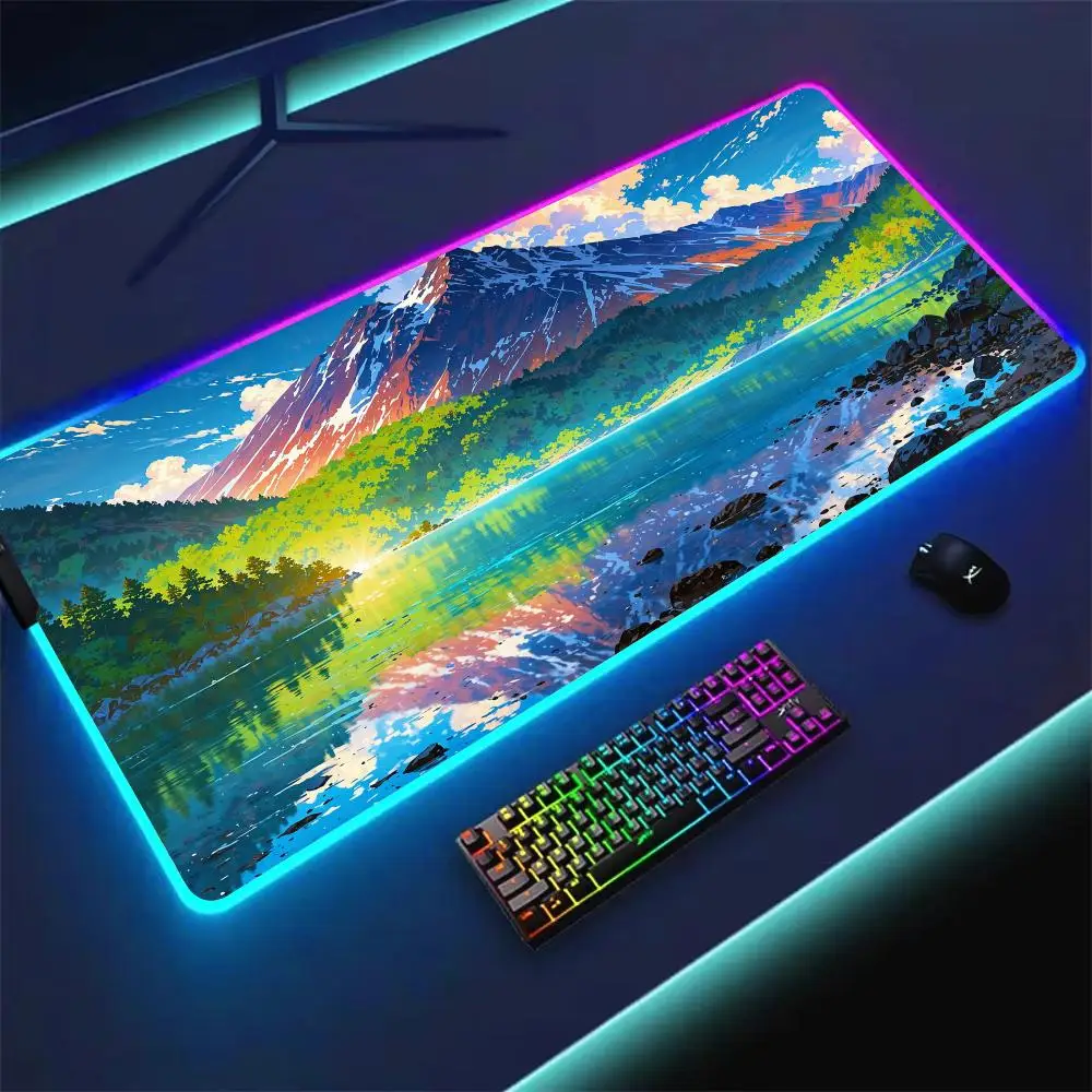 RGB Mouse pad Landscape design LED glow gaming mat rubber anti-slip Desk Mat gamer pc accessories Gaming keypad mousepad
RGB Mouse pad Landscape design LED glow gaming mat rubber anti-slip Desk Mat gamer pc accessories Gaming keypad mousepad