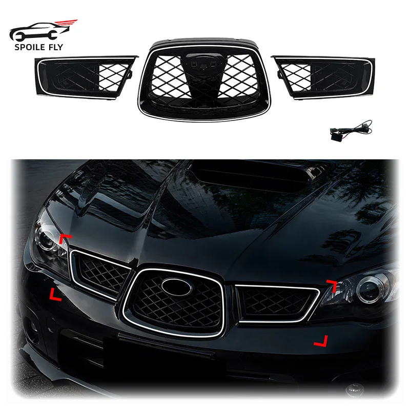 For Subaru Impreza WRX STI 2006-2007 High Quality ABS Car Front Racing Grilles LED Light Protective Cover Grille Body Kit
For Subaru Impreza WRX STI 2006-2007 High Quality ABS Car Front Racing Grilles LED Light Protective Cover Grille Body Kit