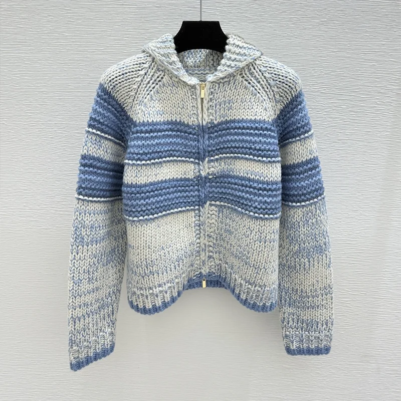 Высококачественный женский толстый кардиган в полоску и контрастных цвета, свитер, женская популярная зимняя одежда 251015148
Высококачественный женский толстый кардиган в полоску и контрастных цвета, свитер, женская популярная зимняя одежда 251015148