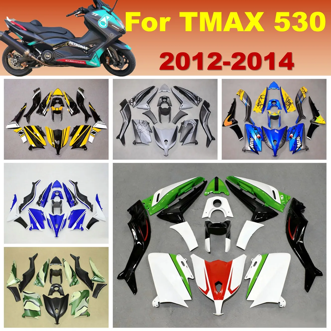 Painted Fairing Body Kit For Yamaha T-MAX 530 2012 2013 2014 Motorbike Accessories ABS Injection Molded Panels
Painted Fairing Body Kit For Yamaha T-MAX 530 2012 2013 2014 Motorbike Accessories ABS Injection Molded Panels
