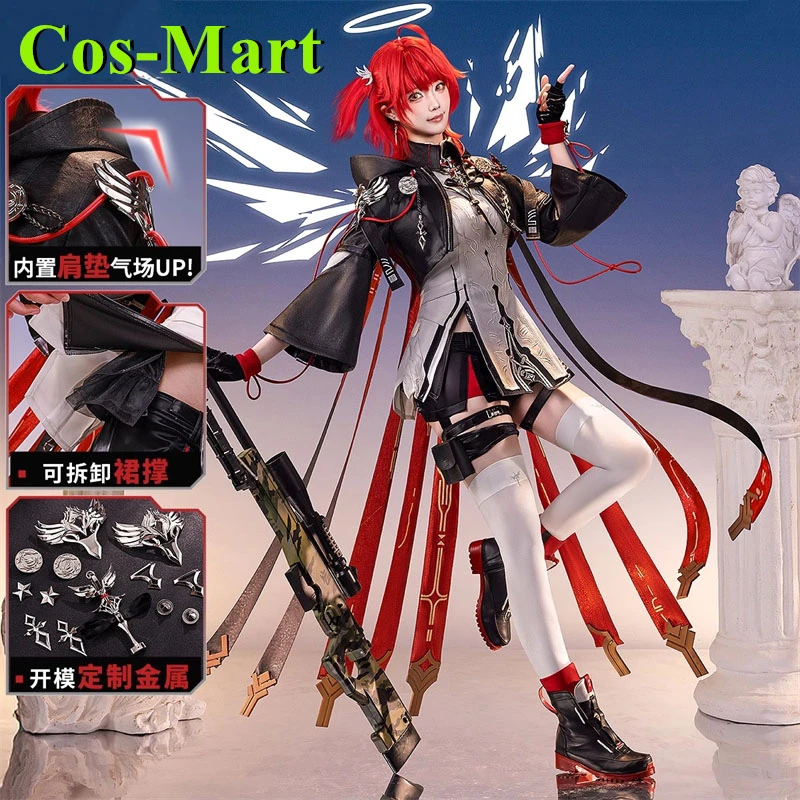 Cos-Mart Game Arknights Exusiai новый костюм для косплея Covenant, женская одежда, платье, боевая форма, вечерние костюмы для ролевых игр
Cos-Mart Game Arknights Exusiai новый костюм для косплея Covenant, женская одежда, платье, боевая форма, вечерние костюмы для ролевых игр