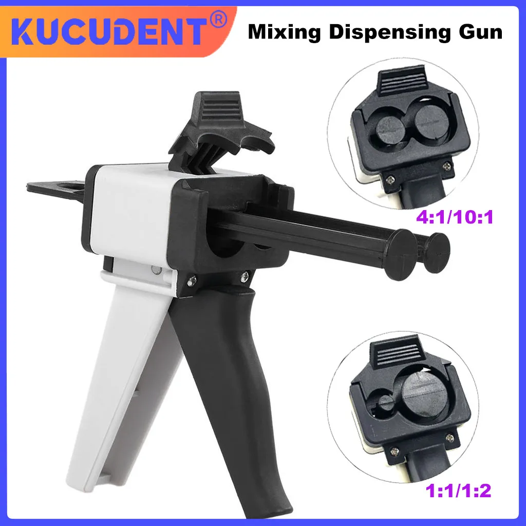1pc Dental Impression Mixing Dispensing Gun Universal Dispenser Gun 1:1/1:2 Silicon Rubber Mixing Tube Tips 10:1 Dentist Tools
1pc Dental Impression Mixing Dispensing Gun Universal Dispenser Gun 1:1/1:2 Silicon Rubber Mixing Tube Tips 10:1 Dentist Tools