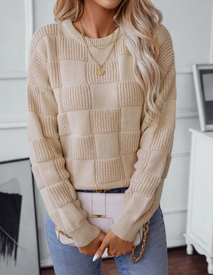 Women's Minimalist Top 2024 Autumn Winter Latest Versatile Loose Round Neck Solid Color Long Sleeves Casual Pullover Sweater
Women's Minimalist Top 2024 Autumn Winter Latest Versatile Loose Round Neck Solid Color Long Sleeves Casual Pullover Sweater