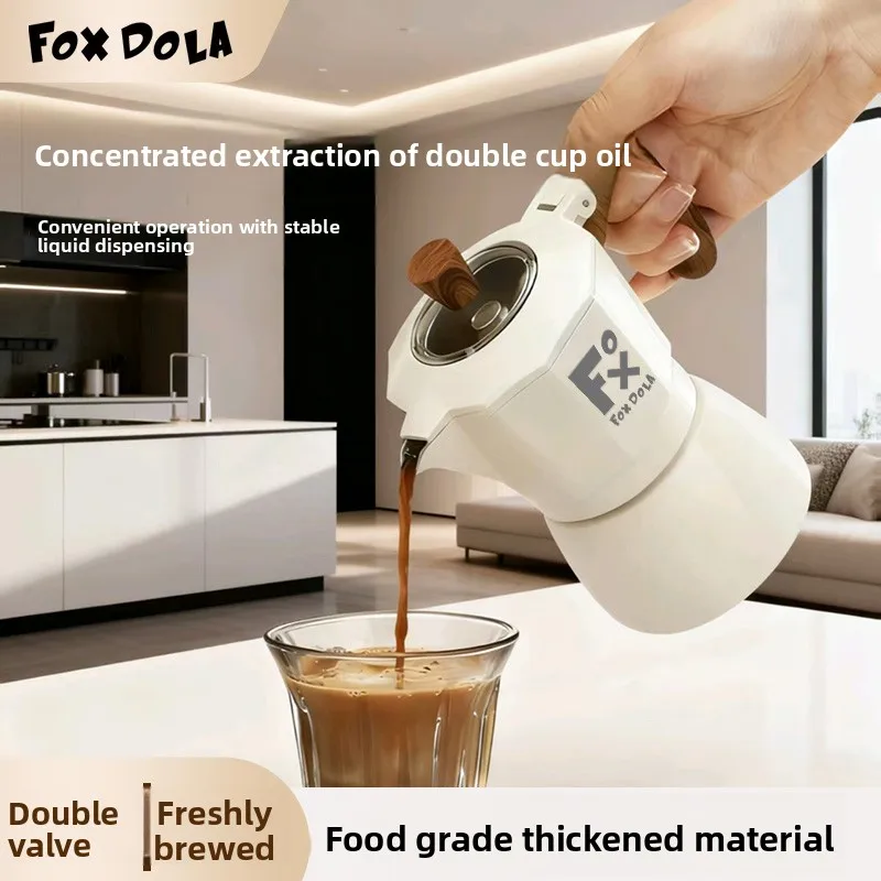 DOLA Dual Valve Moka Pot Coffee er Small Italian Sle Outdoor Coffee hine Hand Pour Pot for One Person Home Use
DOLA Dual Valve Moka Pot Coffee er Small Italian Sle Outdoor Coffee hine Hand Pour Pot for One Person Home Use