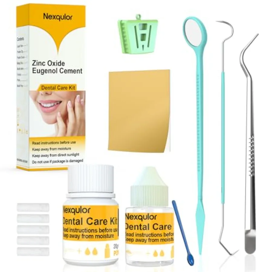 Complete Dental Care Kit Professional Tooth Repair Kit for Broken Teeth Includes Temporary Filling, Dental Cement for Crowns an
Complete Dental Care Kit Professional Tooth Repair Kit for Broken Teeth Includes Temporary Filling, Dental Cement for Crowns an