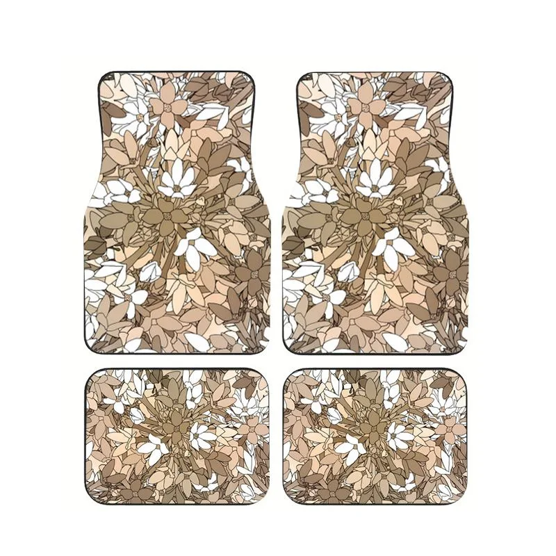 Boho Beige Floral Print Car Floor Mats 4pcs Universal Anti-slip Waterproof Carpets For Car Interior Accessories Men Women Gift
Boho Beige Floral Print Car Floor Mats 4pcs Universal Anti-slip Waterproof Carpets For Car Interior Accessories Men Women Gift