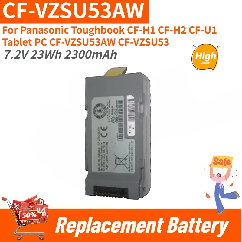 100% New 7.2V 23Wh 2300mAh CF-VZSU53AW High Quality Battery for Panasonic Toughbook CF-VZSU53AW CF-VZSU53 CF-U1 CF-H1 CF-H2
100% New 7.2V 23Wh 2300mAh CF-VZSU53AW High Quality Battery for Panasonic Toughbook CF-VZSU53AW CF-VZSU53 CF-U1 CF-H1 CF-H2