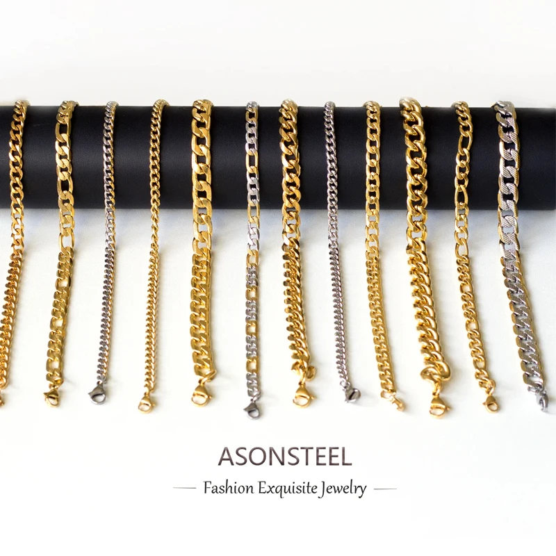 ASONSTEEL Punk Stainless Steel Cuba Link Chain Bracelet 6/7/8/10mm For Men Women Fashion Curb Wrist Handmad Jewelry Boho Unisex
ASONSTEEL Punk Stainless Steel Cuba Link Chain Bracelet 6/7/8/10mm For Men Women Fashion Curb Wrist Handmad Jewelry Boho Unisex