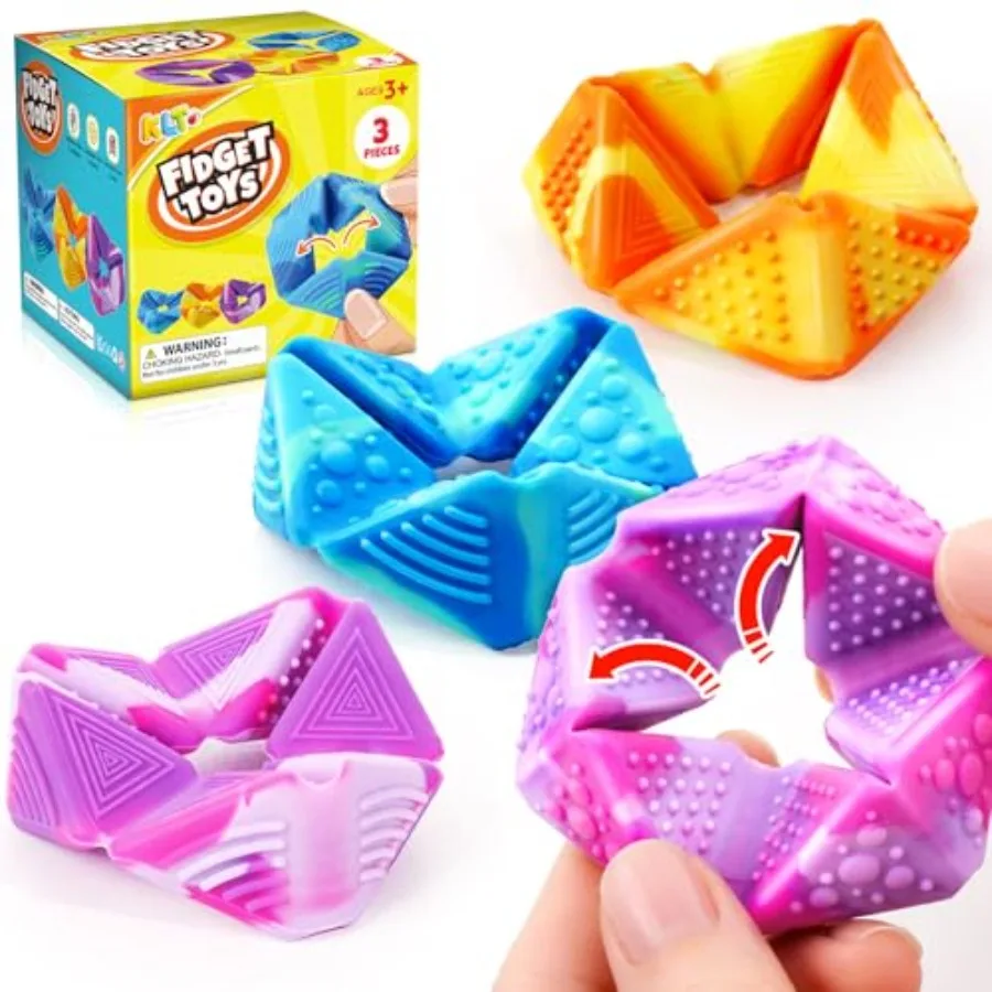 Fidget Sensory Toys for:3 Pack Textured Flip Toys - Quiet Small Fidgets for Classroom Focus - Stress Relief Toys for Autism and
Fidget Sensory Toys for:3 Pack Textured Flip Toys - Quiet Small Fidgets for Classroom Focus - Stress Relief Toys for Autism and