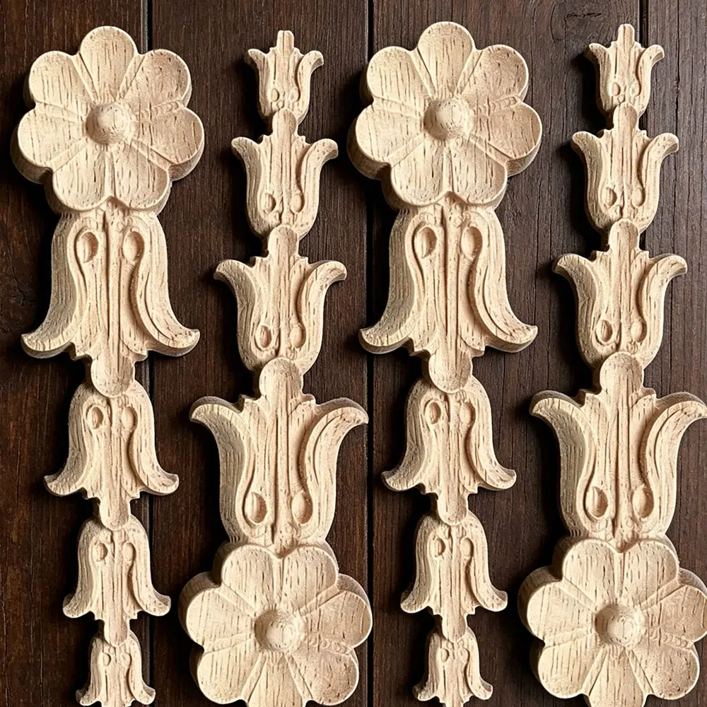 4PCS European Wood Mouldings Applique Rubber Wooden Wood Craft Long Floral Large Cabinet Walls Corner Wood Figurines Unpainted
4PCS European Wood Mouldings Applique Rubber Wooden Wood Craft Long Floral Large Cabinet Walls Corner Wood Figurines Unpainted