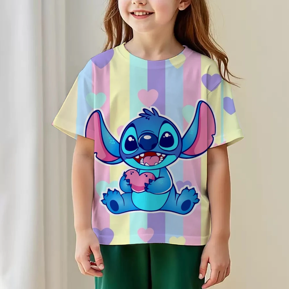 Disney Stitch T-shirt For Girls Summer Children's Short Sleeved Fashion Kids Classic Versatile T Shirts Casual Clothes Girl Top
Disney Stitch T-shirt For Girls Summer Children's Short Sleeved Fashion Kids Classic Versatile T Shirts Casual Clothes Girl Top