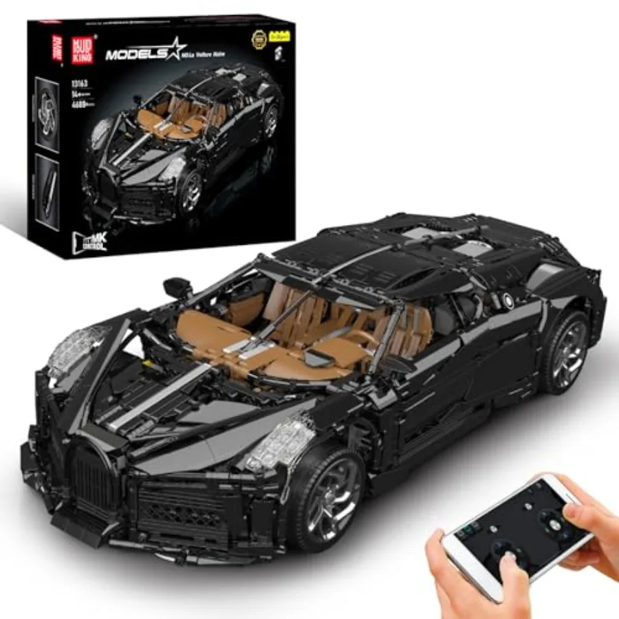 Remote/APP control sports car building kit for adults ABS plastic red 4688 pieces with realistic design and display stand
Remote/APP control sports car building kit for adults ABS plastic red 4688 pieces with realistic design and display stand