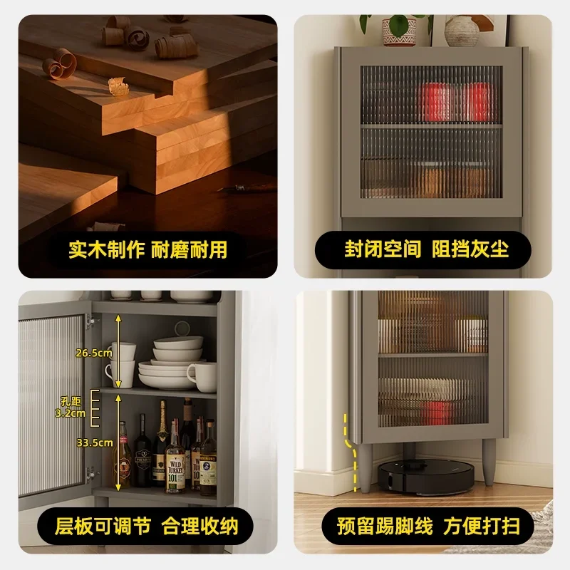 Glass door side pull simple corner high narrow cabinet medieval sundries vertical cabinet
Glass door side pull simple corner high narrow cabinet medieval sundries vertical cabinet