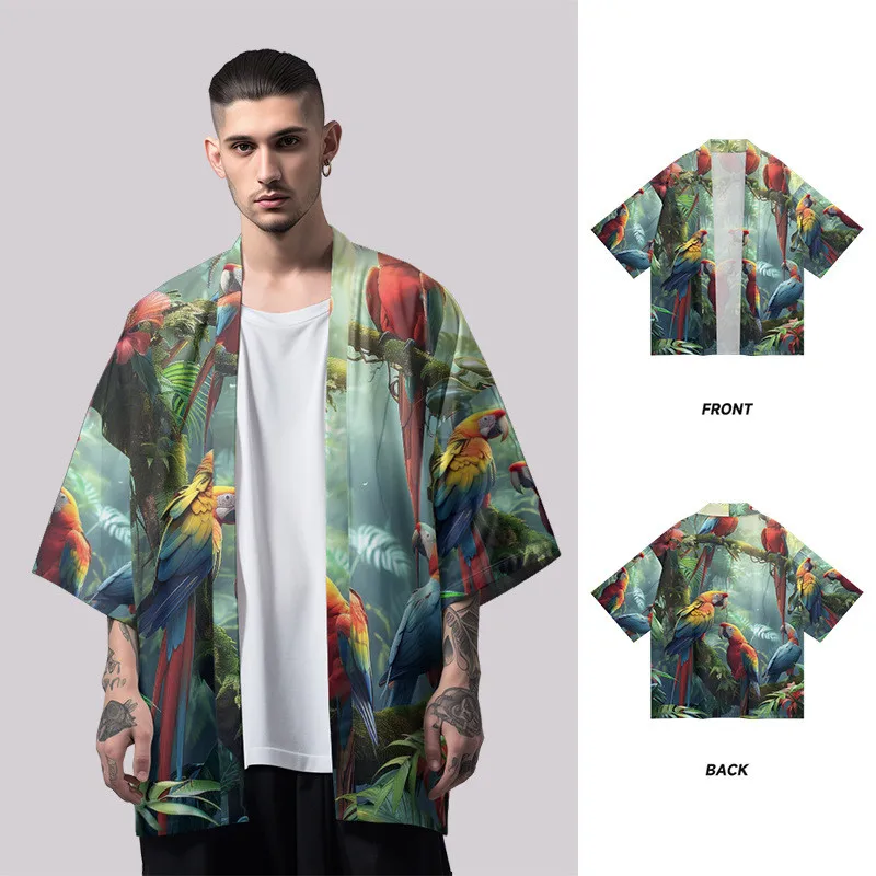 Cardigan Bird Print Beach Yukata Japanese Traditional Kimono Cosplay Samurai Haori Obi Women Men Asian Clothing
Cardigan Bird Print Beach Yukata Japanese Traditional Kimono Cosplay Samurai Haori Obi Women Men Asian Clothing